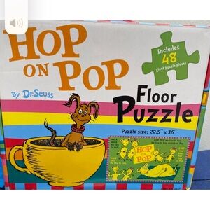 Dr. Seuss Hop on Pop Puzzle with Yellow and Blue